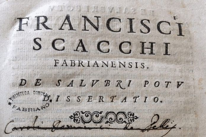 Non c'è due, senza tre: il Metodo Scacchi spiegato nel De Salubri Potu Dissertatio.