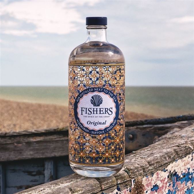 Fishers Gin arriva dalla selvaggia costa del Suffolk, Gran Bretagna.