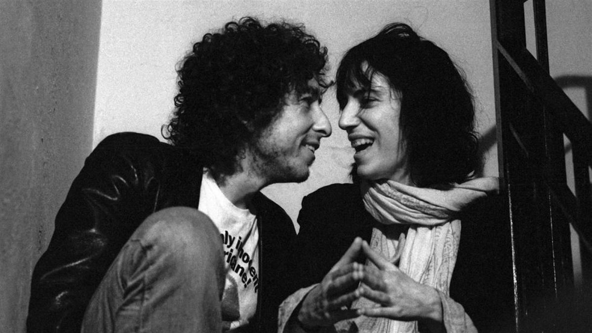 Bob Dylan e Patti Smith in un momento di felicità.