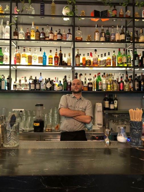 Davide Castelli, giovane bar manager del Tusa.
(Foto presa da Beverfood.com).