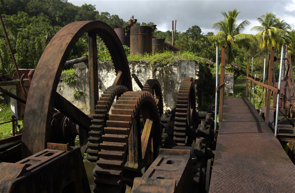 Veduta di distillerie in Martinica