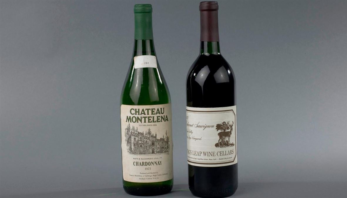 Ecco i vincitori: Chardonnay ‘73 di Chateau Montelena e il Cabernet Sauvignon Stag’s Leap Cellar.
